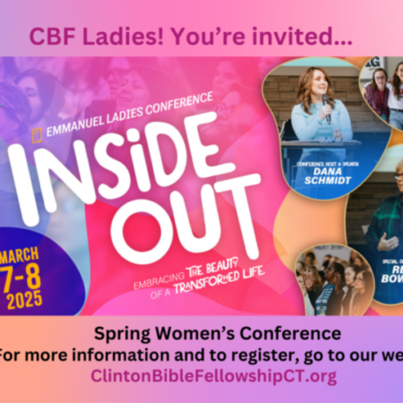 Join us for this women's conference this spring! 
Join us, register at link below.